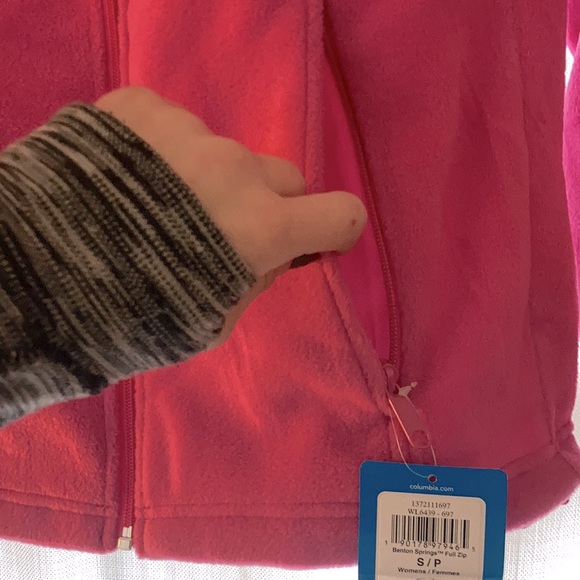 NWT Columbia super cute &warm pink fleece full zip coat size Sm - Picture 4 of 9